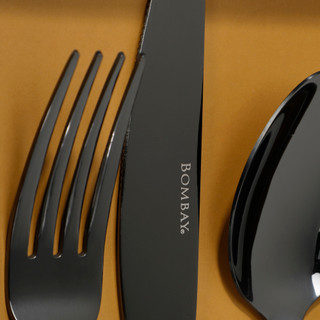 Thumbnail 2: Bombay 20 Pc Fine Stainless Steel Belize Hammered Flatware Set 