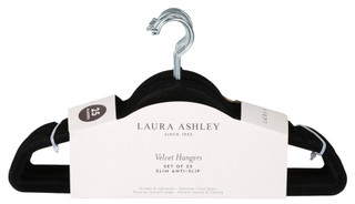Thumbnail 1: Laura Ashley 25 Pk Slim Anti-Slip Velvet Hangers 