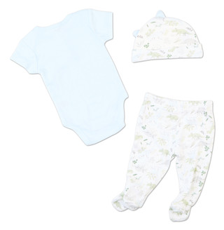 Thumbnail 2: Le Top Baby Boys 3 Pc Dino Bodysuit & Pants Set 