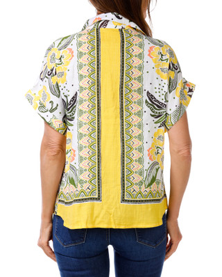 Thumbnail 2: FIGUEROA & FLOWER Women's Short Sleeve Finley Ray Button Down Top 