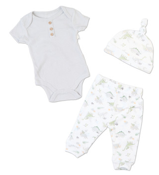 Thumbnail 1: Kyle + Deena Baby Boys 3 Pc Dino Bodysuit & Pants Set 