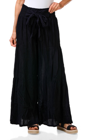 Thumbnail 2: ROMANTIC GYPSY Women's Tiered Gauze Wide Leg Pants 