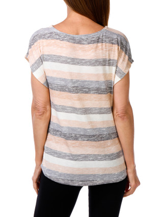 Thumbnail 2: DAISY & COCO Women's Petite Stripe Print Top  