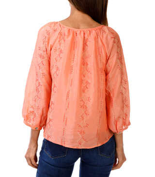 Thumbnail 2: FIGUEROA & FLOWER Women's 3/4 Sleeve Embroidered Button Down Top 