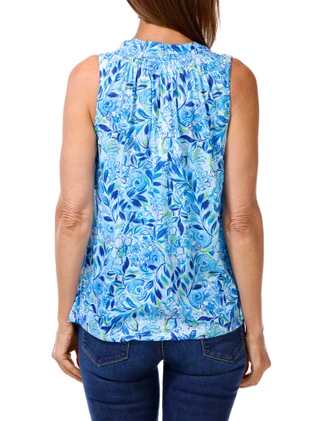 Thumbnail 2: Stella Parker Women's Smocked Neck Tank Top 