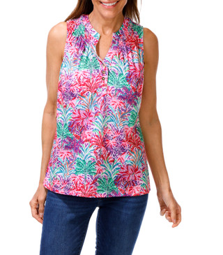 Thumbnail 1: Stella Parker Women's Smocked Neck Tank Top 