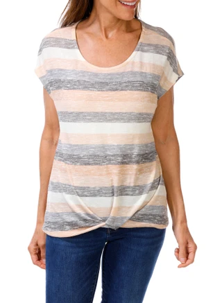 Thumbnail 1: DAISY & COCO Women's Stripe Print Top 