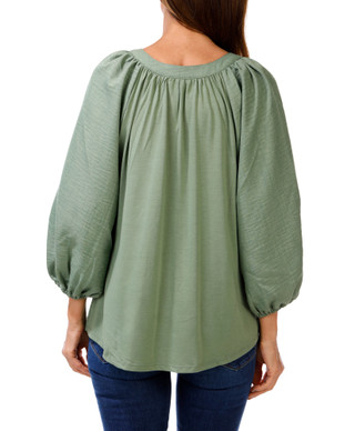 Thumbnail 2: Chenault Women's 3/4 Sleeve Split Neck Top 