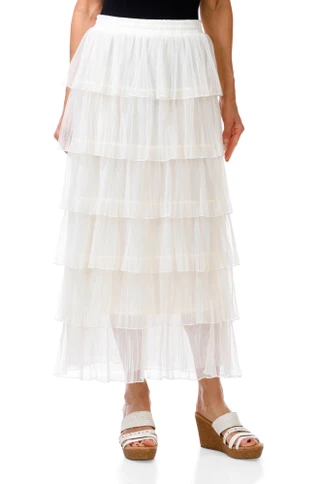 Thumbnail 1: WD NY Women's Tiered Ruffle Maxi Skirt 