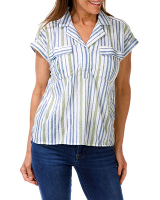 Thumbnail 1: Love Potion Women's Stripe Print Top  