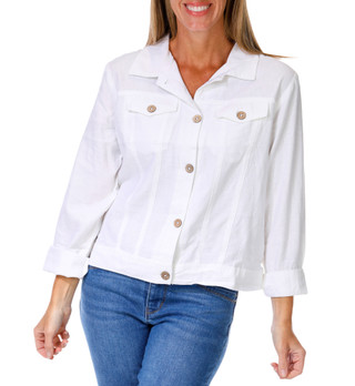 Thumbnail 1: Dash Women's Button Down Linen Jacket 