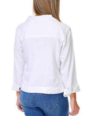 Thumbnail 2: Dash Women's Button Down Linen Jacket 