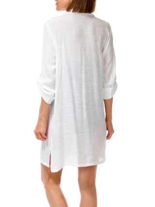 Thumbnail 3: SHORE LIFE Women's Button Down 2 Pocket Swimsuit Coverup 