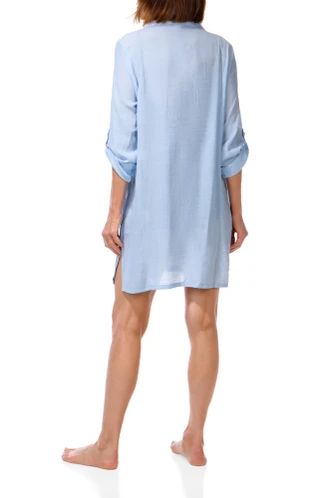 Thumbnail 2: SHORE LIFE Women's Button Down 2 Pocket Swimsuit Coverup 