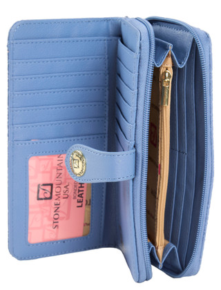 Thumbnail 3: Stone Mountain Leather Paisley Embossed Wristlet 