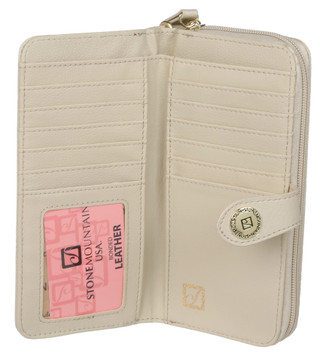 Thumbnail 3: Stone Mountain Faux Leather Paisley Embossed Wristlet 