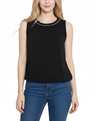 Thumbnail 1: Ny Collection Women's Solid Sleeveless Blouson Top 