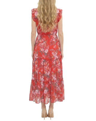 Thumbnail 2: Ny Collection Women's Floral Tiered Midi Dress 