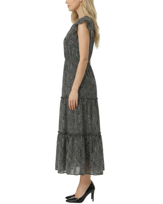 Thumbnail 4: Ny Collection Women's Floral Tiered Midi Dress 