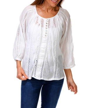 Thumbnail 1: FIGUEROA & FLOWER Women's 3/4 Sleeve Paris Top 