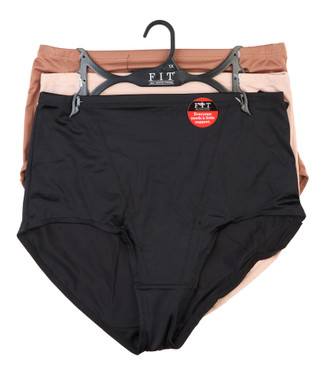 Thumbnail 1: FIT Women's Plus 3 Pk Light-Control Hi Waist Brief 