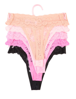 Thumbnail 2: Juicy Couture Women's Lacey Logo Thong Panties 