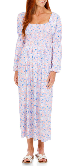Thumbnail 1: CABANA LIFE Women's Marion Square Puff Sleeve Maxi Dress 