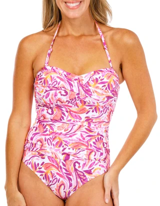 Thumbnail 2: Anne Cole Women's Twist Front Strapless One Piece Swimsuit 
