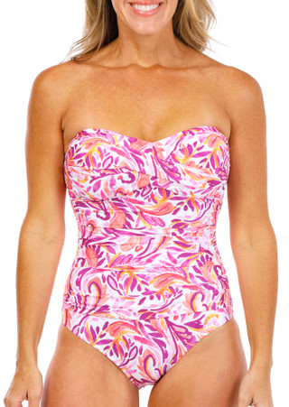 Thumbnail 1: Anne Cole Women's Twist Front Strapless One Piece Swimsuit 