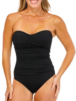 Thumbnail 1: Anne Cole Women's Twist Front Strapless One Piece Swimsuit 