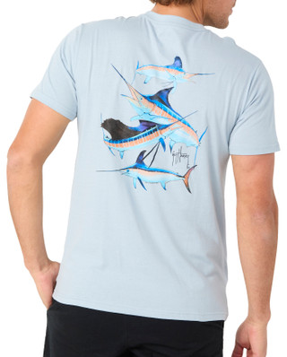 Thumbnail 4: Guy Harvey Men's Short Sleeve Logo Super Grand Slam Tee 