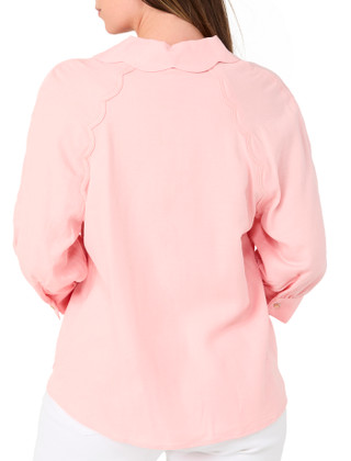 Thumbnail 3: Democracy Womens Elbow Sleeve Button Down Top 