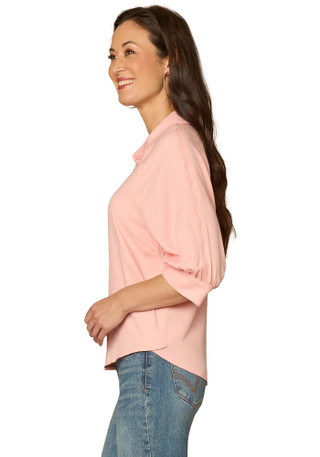 Thumbnail 5: Democracy Womens Elbow Sleeve Button Down Top 