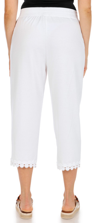Thumbnail 5: Onque Women's Solid Lace Hem Capris  