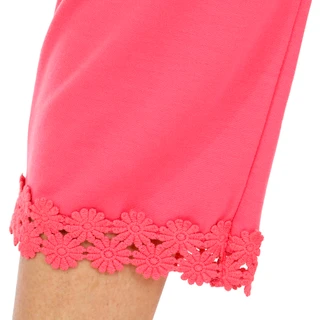 Thumbnail 3: Onque Women's Solid Lace Hem Capris  