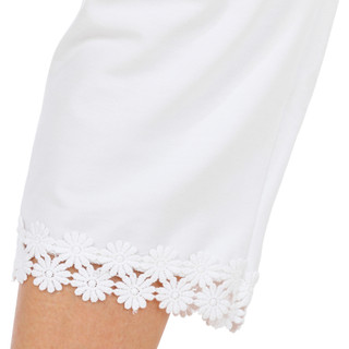 Thumbnail 6: Onque Women's Solid Lace Hem Capris  