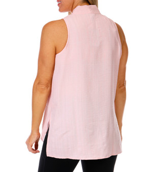 Thumbnail 4: Floral & Ivy Women's Sleeveless V-Neck Inverted Pleat Top 