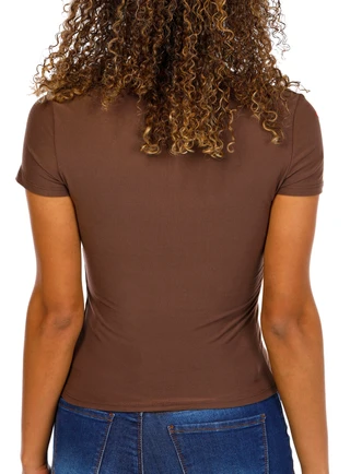 Thumbnail 4: 7TH & HUDSON Juniors Short Sleeve Top 
