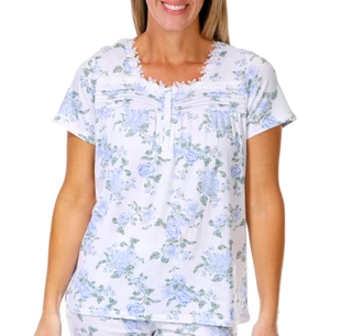 Thumbnail 2: Laura Ashley Women's 2 Pc Floral Pajama Pants Set 