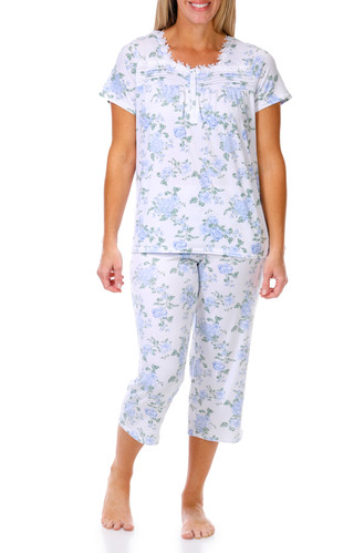 Thumbnail 1: Laura Ashley Women's 2 Pc Floral Pajama Pants Set 