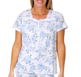 Thumbnail 4: Laura Ashley Women's 2 Pc Floral Pajama Pants Set 