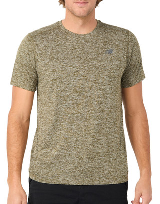 Thumbnail 2: New Balance Men's Active Short Sleeve Heathered Logo Tee 