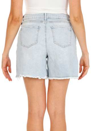Thumbnail 3: NYDJ Women's Relaxed Frayed Hem Denim Shorts  