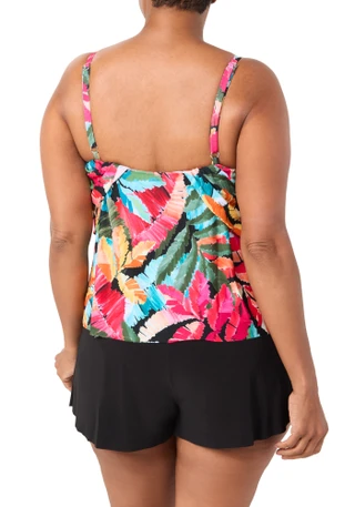Thumbnail 3: Trimshaper Womens Roxy Vintage Jungle One Piece Swim Dress 