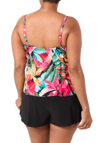 Thumbnail 5: Trimshaper Womens Roxy Vintage Jungle One Piece Swim Dress 