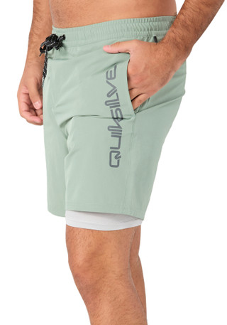 Thumbnail 5: Quiksilver Men's Logo Swim Shorts  