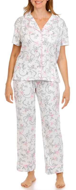 Thumbnail 1: Laura Ashley Women's 2 Pc Floral Pajama Pants Set 