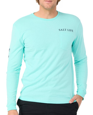 Thumbnail 1: Salt Life Men's Long Sleeve Logo Mahi Logo Tee 