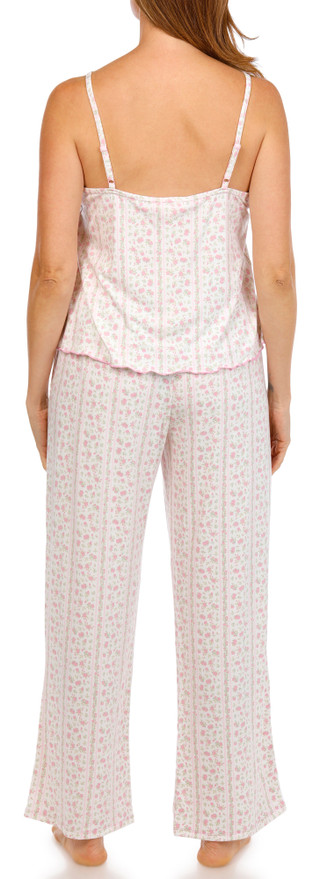 Thumbnail 6: Como Women's 2 Pc Floral Pajama Pants Set 