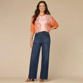 Thumbnail 4: Democracy Womens 3Q Blouson Sleeve Print Knit Top 